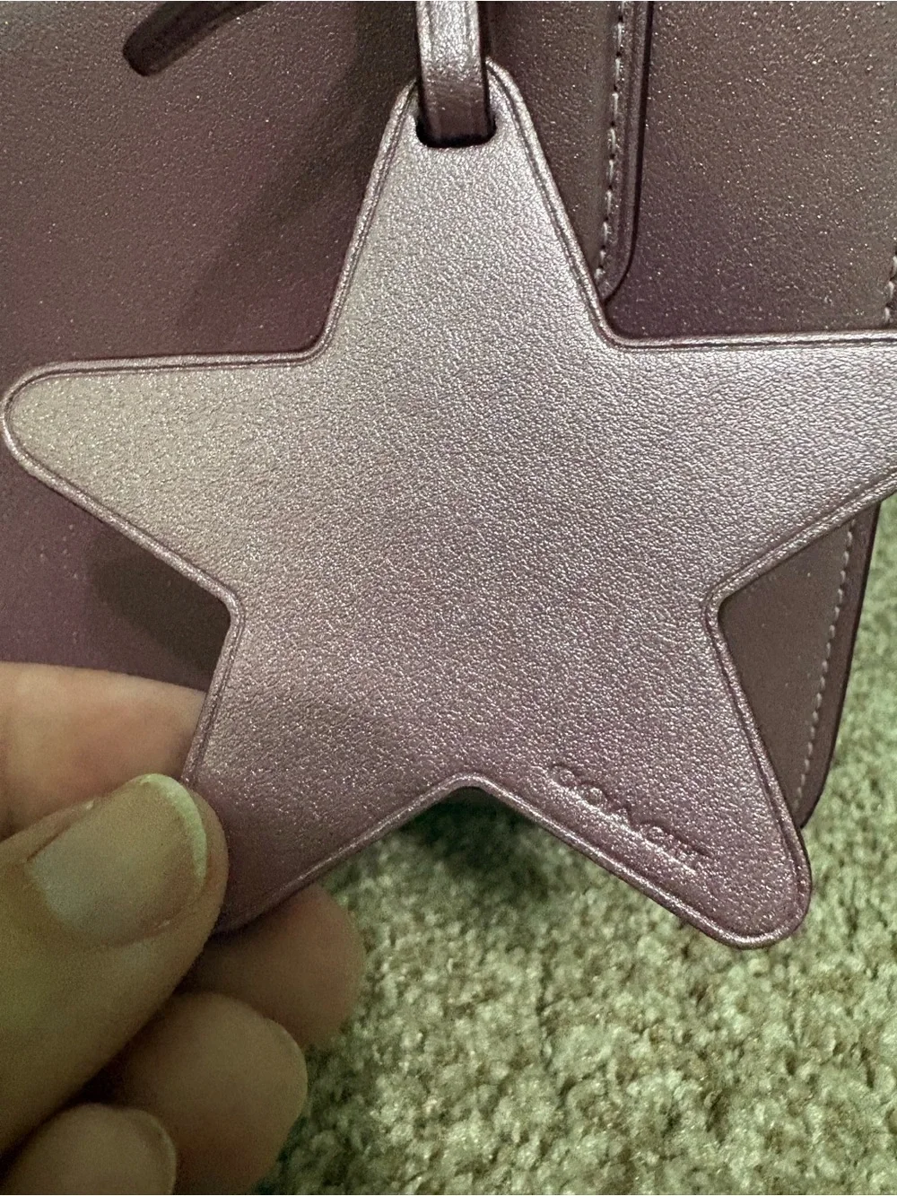 New COACH Metallic Coach Metallic Pink Charlie Carryall 28  Leather Satchel